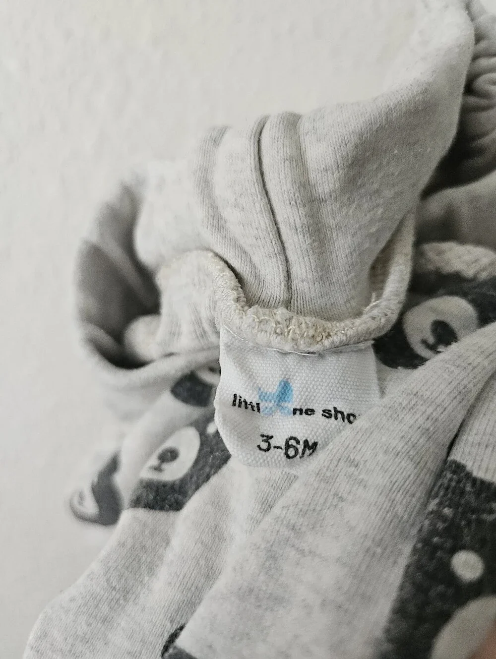 little one shop cotton bear gray sweatpants, 3 - 6 months